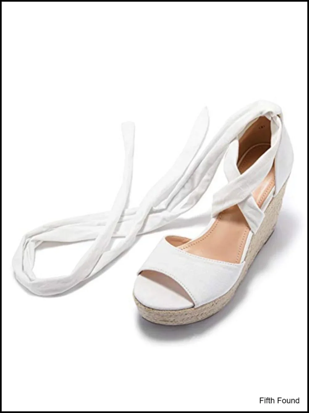 Faux Suede Espadrille Platform Wedge Sandals Ankle Strap Lace Up